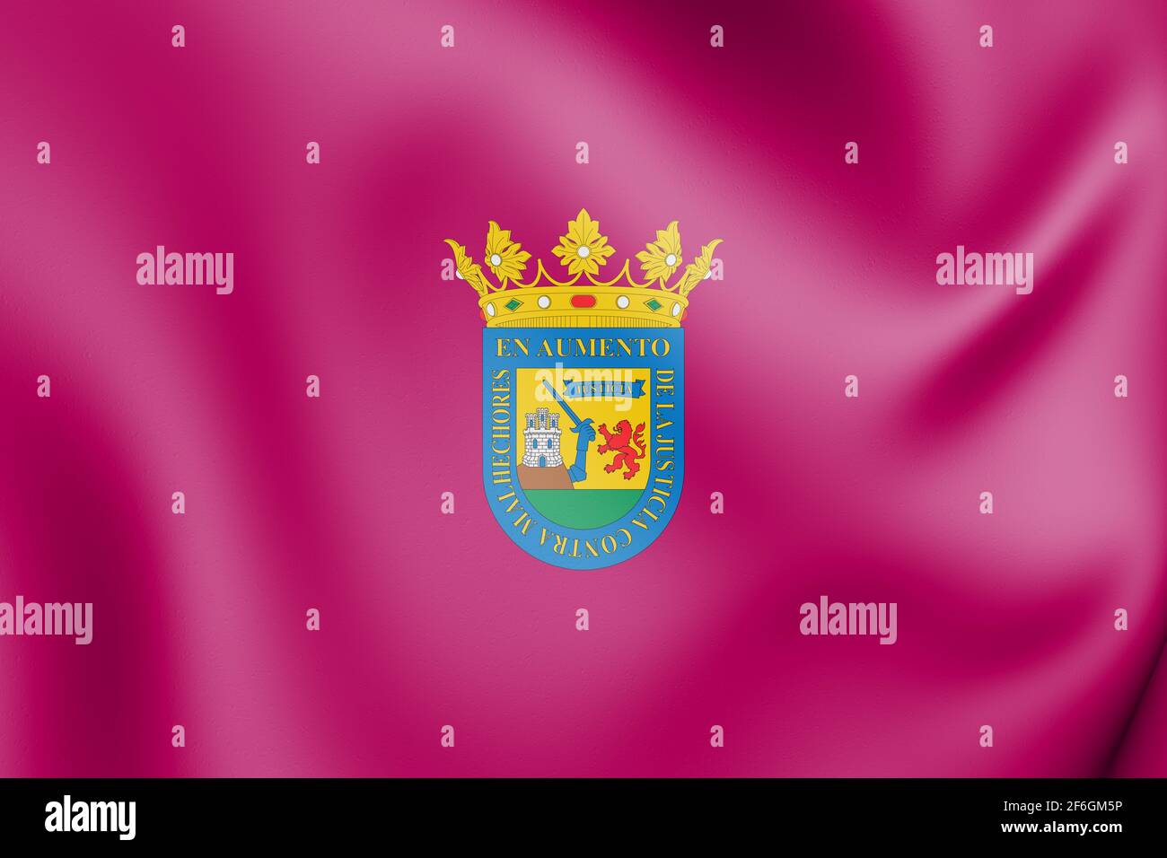 3D-Flagge der Provinz Alava (Baskenland), Spanien. 3D-Illustration. Stockfoto