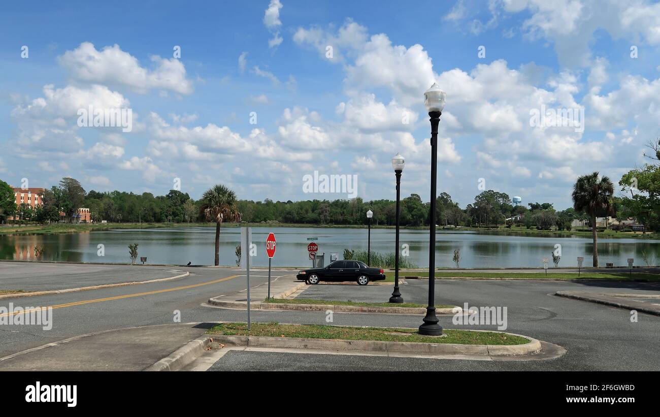 Lake De Soto in der Innenstadt von Lake City, Columbia County, Florida. Stockfoto