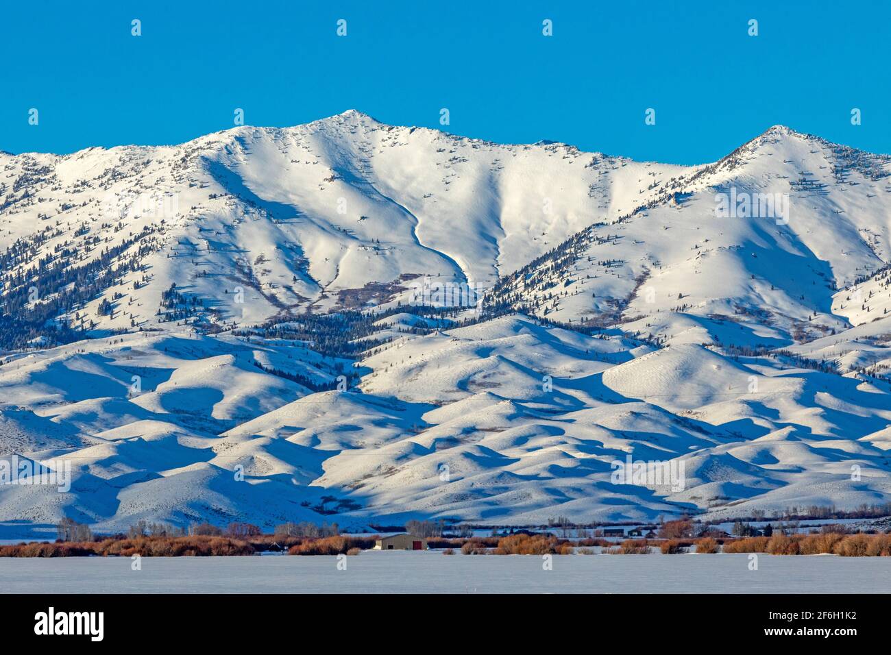 USA, Idaho, Fairfield, Panoramaflider auf den Soldier Mountain Stockfoto