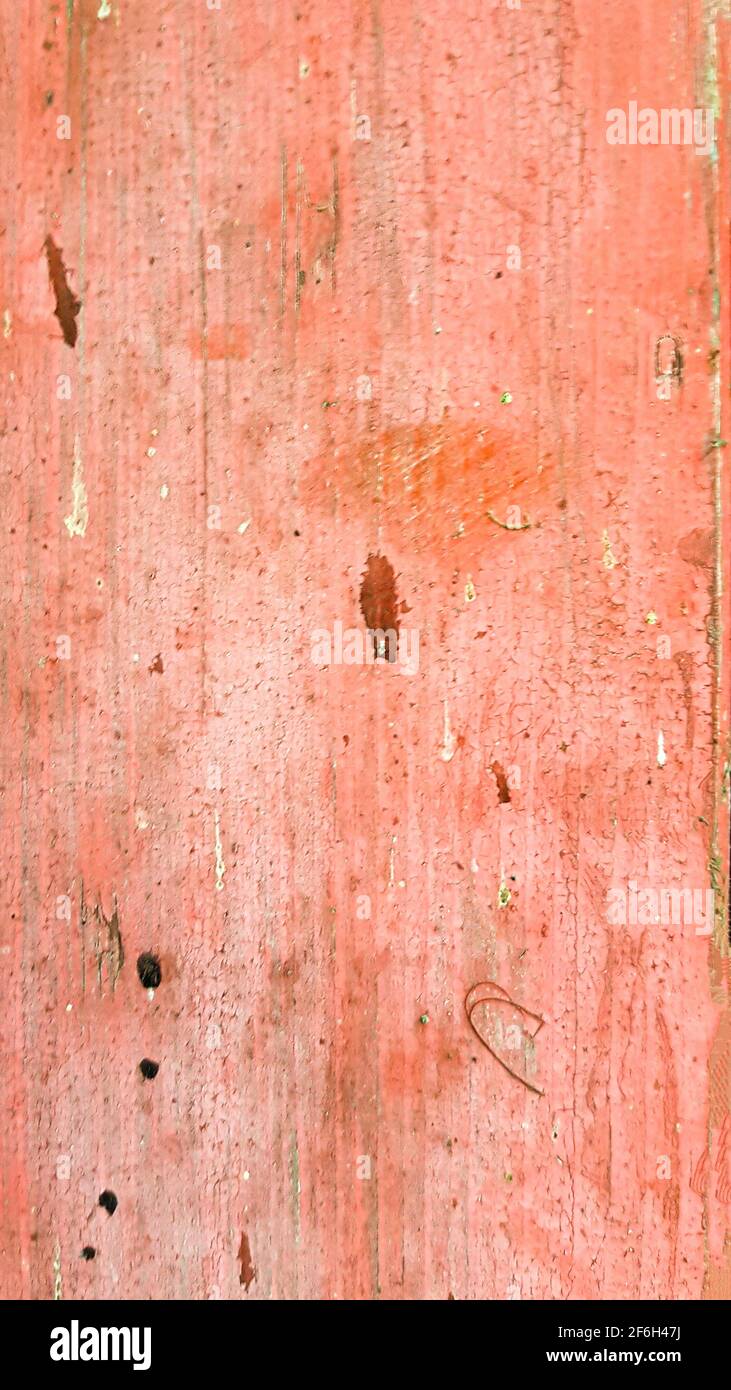 Hintergrund vintage verwittert alten Holzbrett Streifen Farbe abgesplittert offen Abblätternde Linien Furchen Risse Renovierung Erneuerung Wand Holzverkleidung Verkleidung Stockfoto