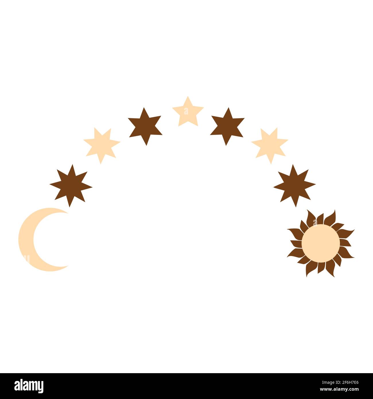 Symbol für den Umriss von magischen Sternen. Helle Sterne einfaches Liniensymbol. Symbol, Logo-Illustration Stock Vektor