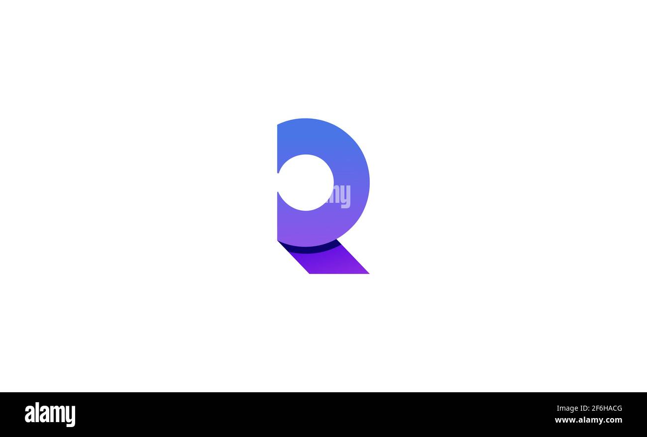 R Monogramm Logo Design Vektor Vorlage Stockfoto