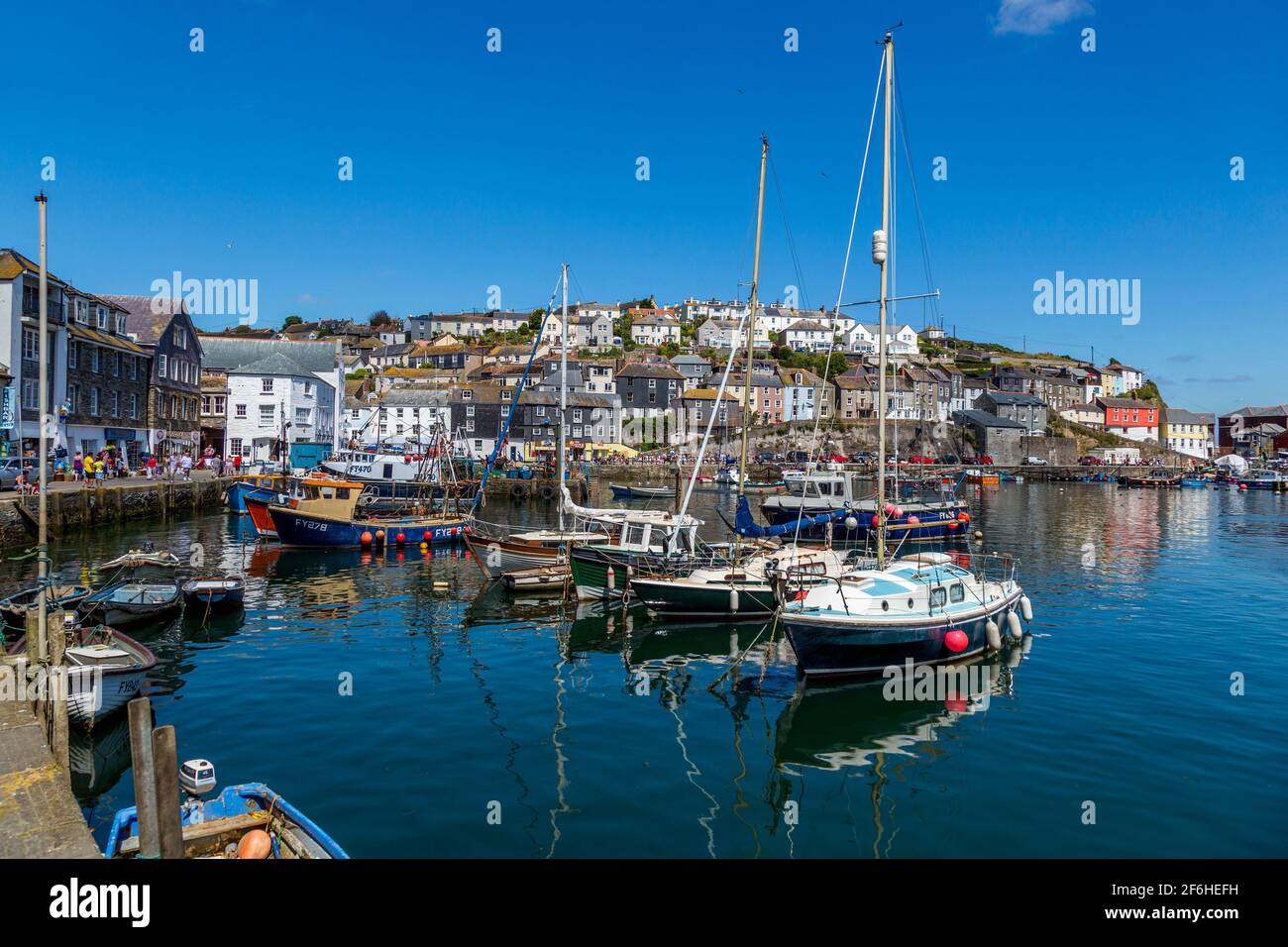 Mevagissey Harbour; Cornwall; Großbritannien Stockfoto
