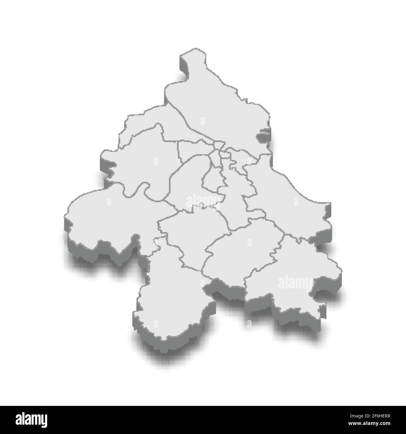 isometrische 3DKarte von Belgrad Stadt ist eine Hauptstadt von Serbien