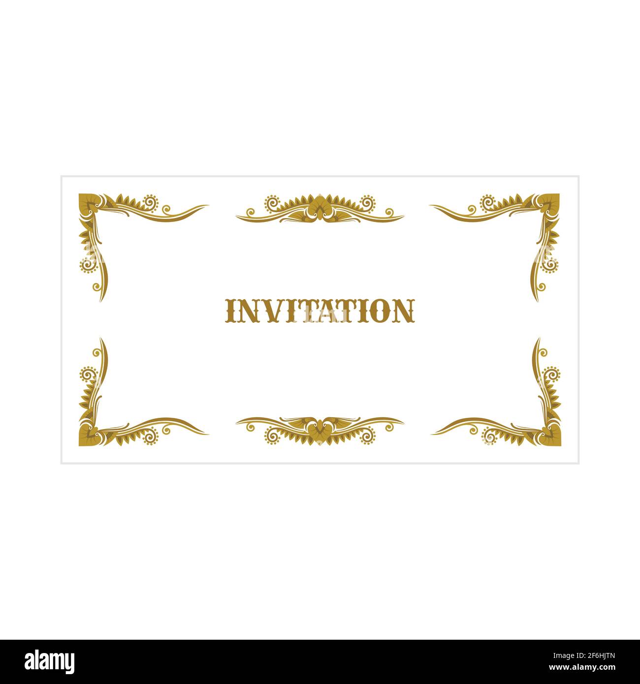 Einladung im Vintage-Stil. Handgezeichnete Elemente im floralen Dessin. Einladungskarten und Grußkarten Luxus Vektor Vorlage. Teil des Sets. Stock Vektor