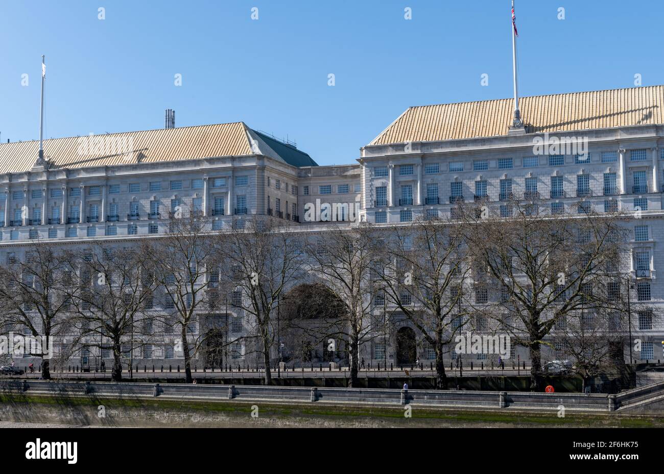 Das Hauptgebäude des MI5, des britischen Geheimdienstes für innere Sicherheit, der für die Heimatsicherheit und die Spionage- und Terrorismusbekämpfung zuständig ist. Stockfoto