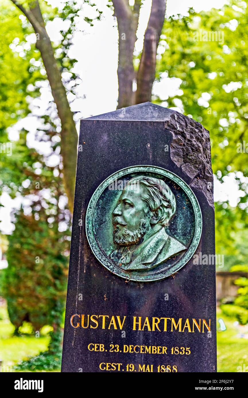 Berlin, St. Matthäus Kirchhof, Berlin St. Matthäus Friedhof - Schnapp dir Gustav Hartmann Stockfoto