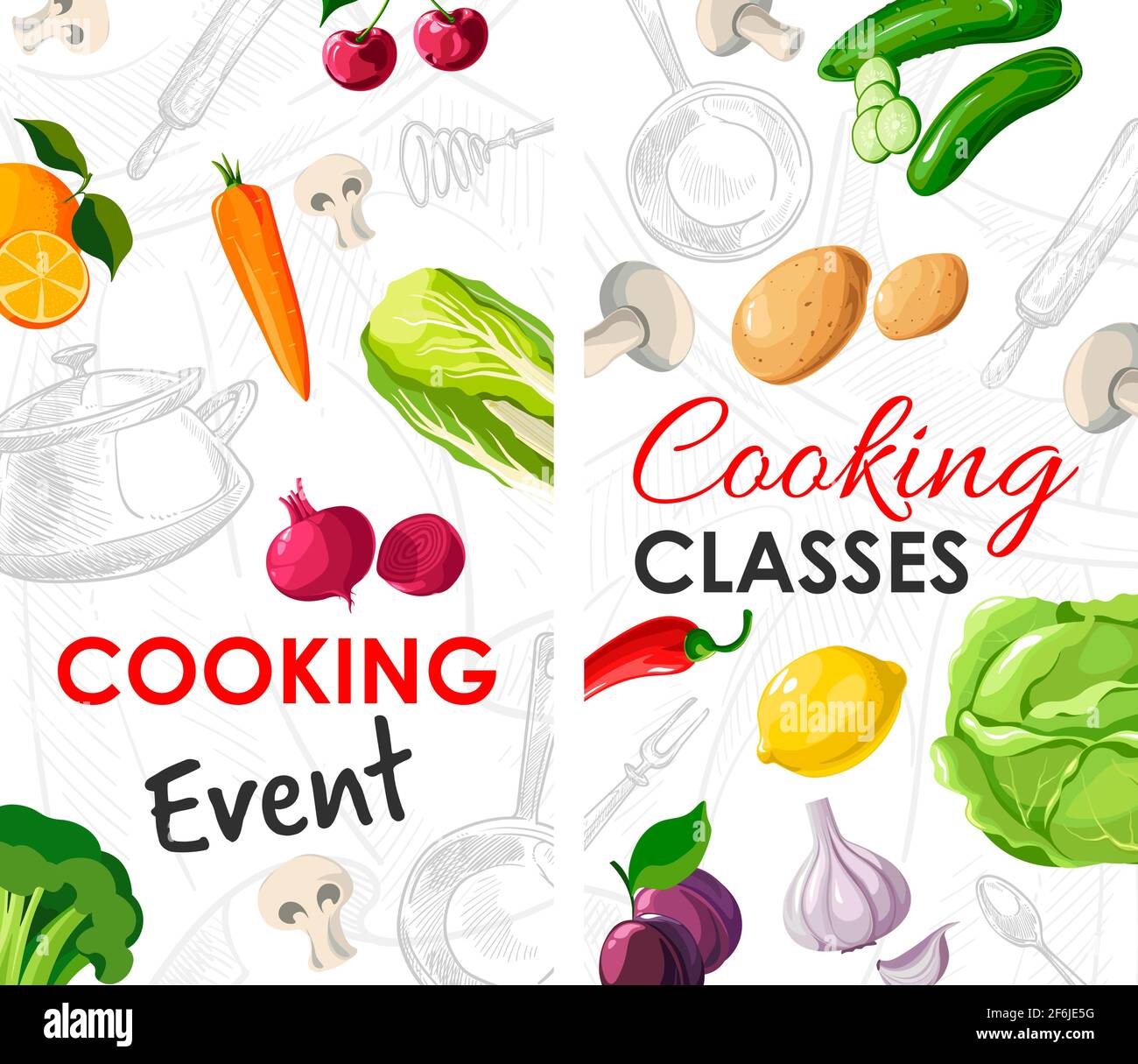 Kochkurse und Unterricht, Online-Webseite Stock Vektor