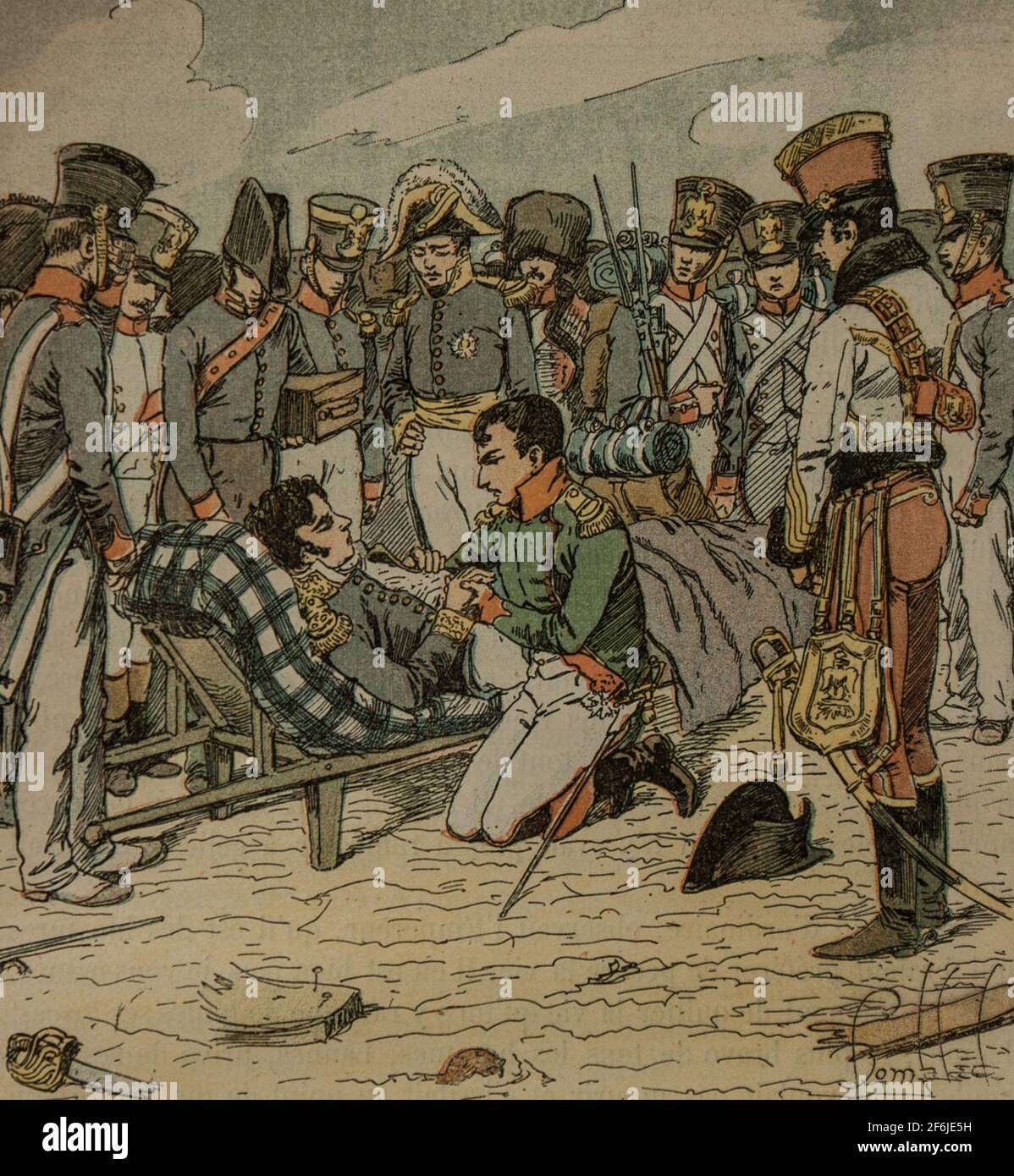 napoleon et le marechal lannes trauern, le Memorial de sainte helene par le comte de las cases,editeur garnier freres 1895 Stockfoto