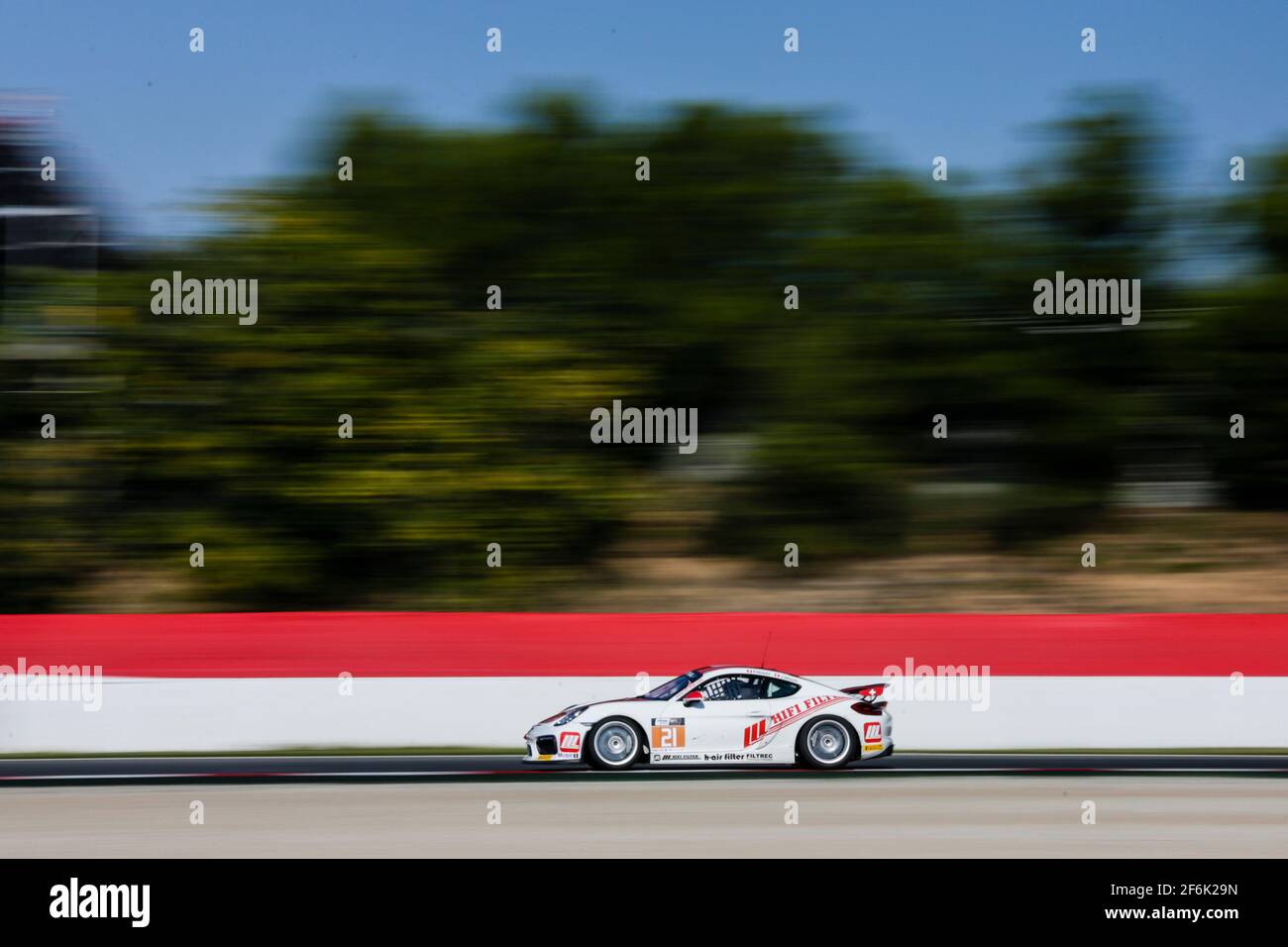 21 HIRSCHI Pierre (che), HIRSCHI Jonathan (che), Porsche Cayman Clubsport MR GT4 Team TFT Racing Action während der Blancpain GT Serie 2017, in Barcelone, Spanisch vom 29. september bis 1. oktober - Foto: Xavi Bonilla / DPPI Stockfoto