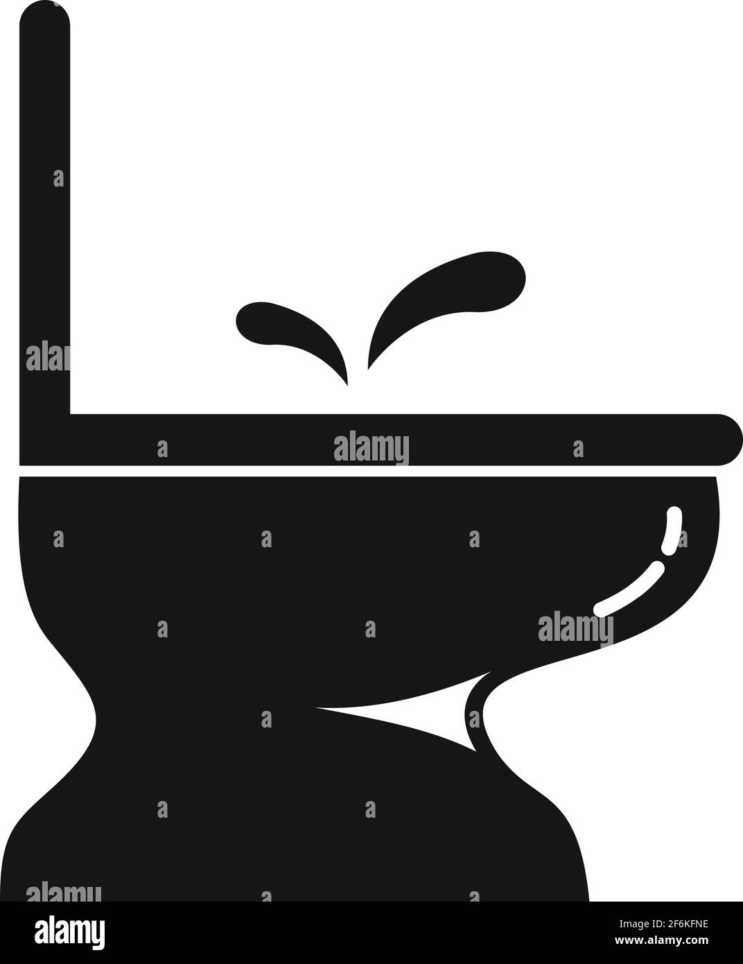 Dusche, Bidet-Symbol, einfacher Stil Stock Vektor