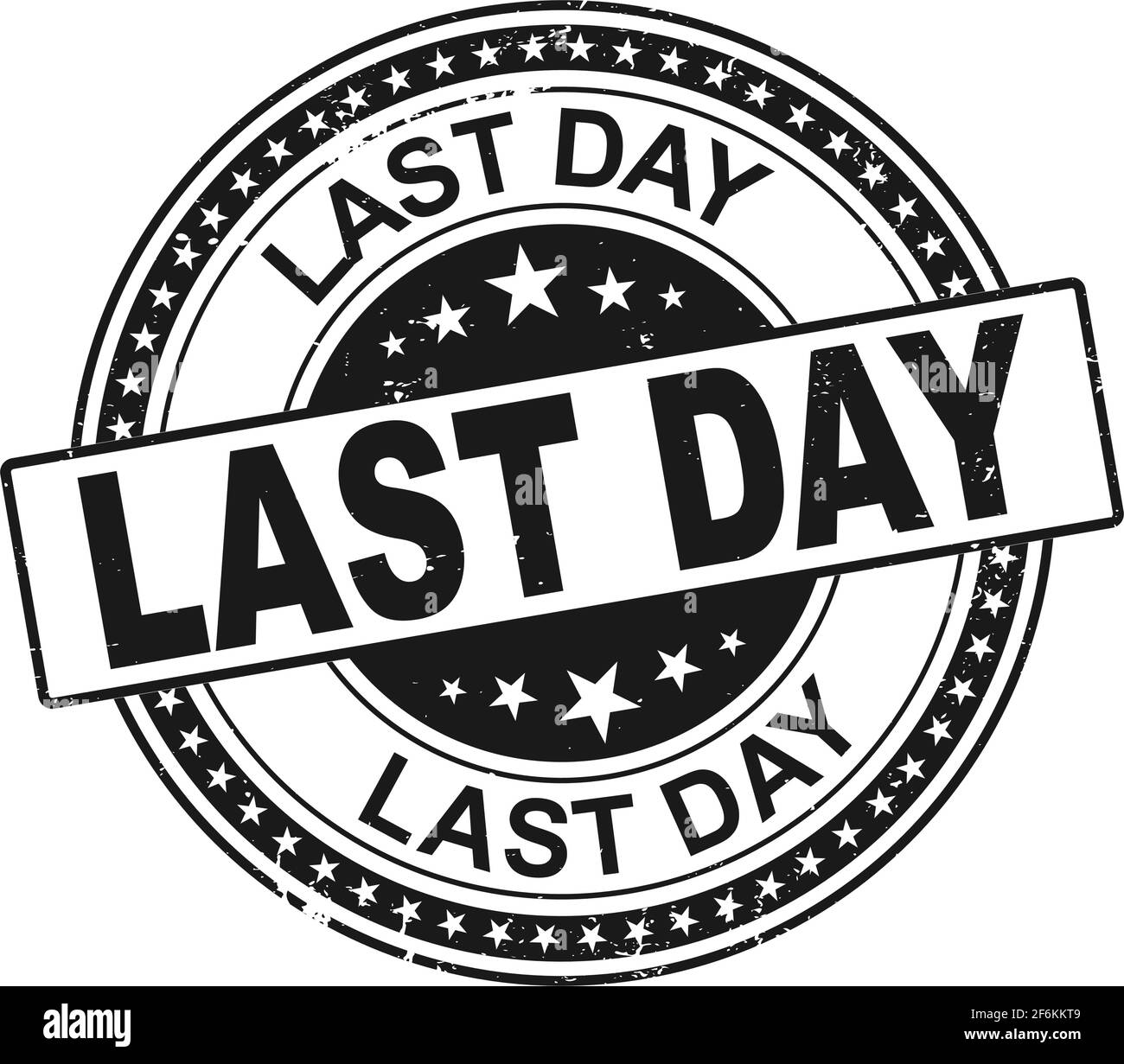 Stempel mit Text am letzten Tag innen, Vektorgrafik Stock Vektor