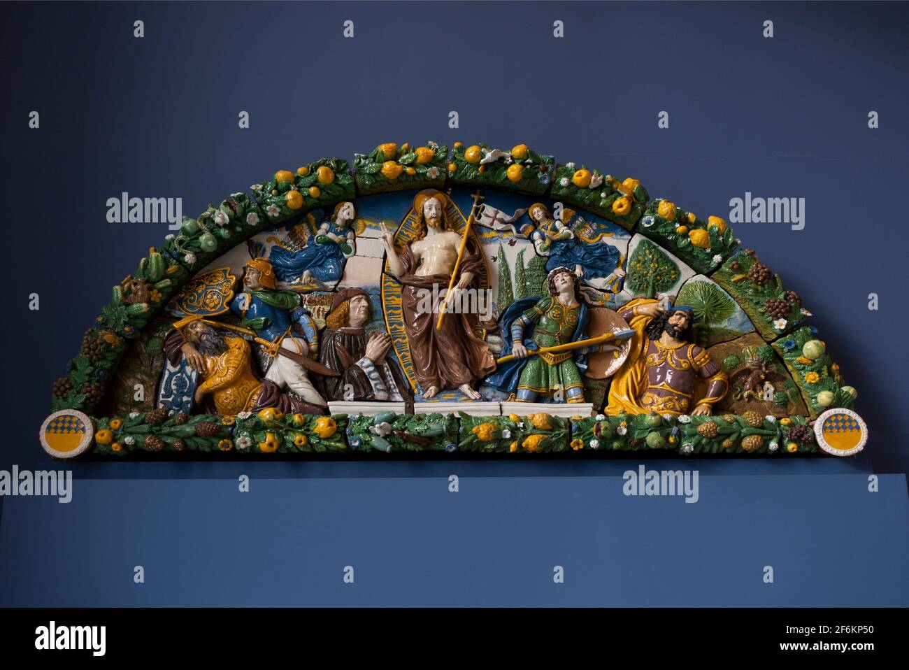 Die Reliefskulptur Brooklyn della Robbia Resurrection of Christ bei Brooklyn Museum of Art Stockfoto