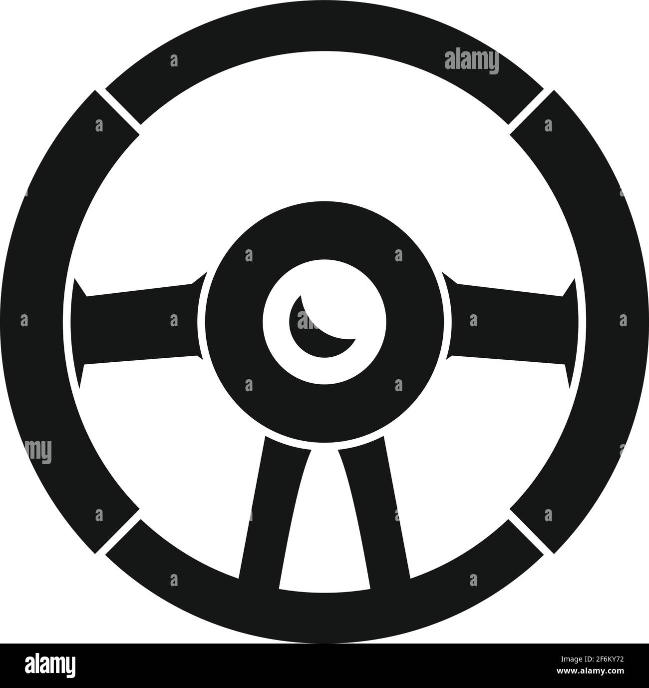 Auto Lenkrad-Symbol, einfachen Stil Stock Vektor