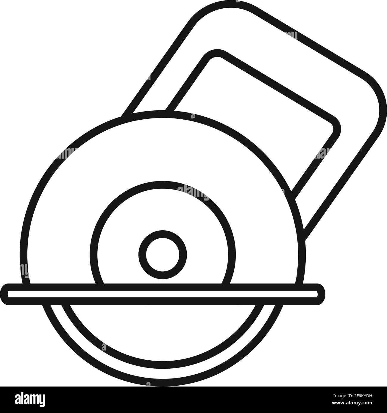 Kreissäge Symbol, outline Style Stock Vektor