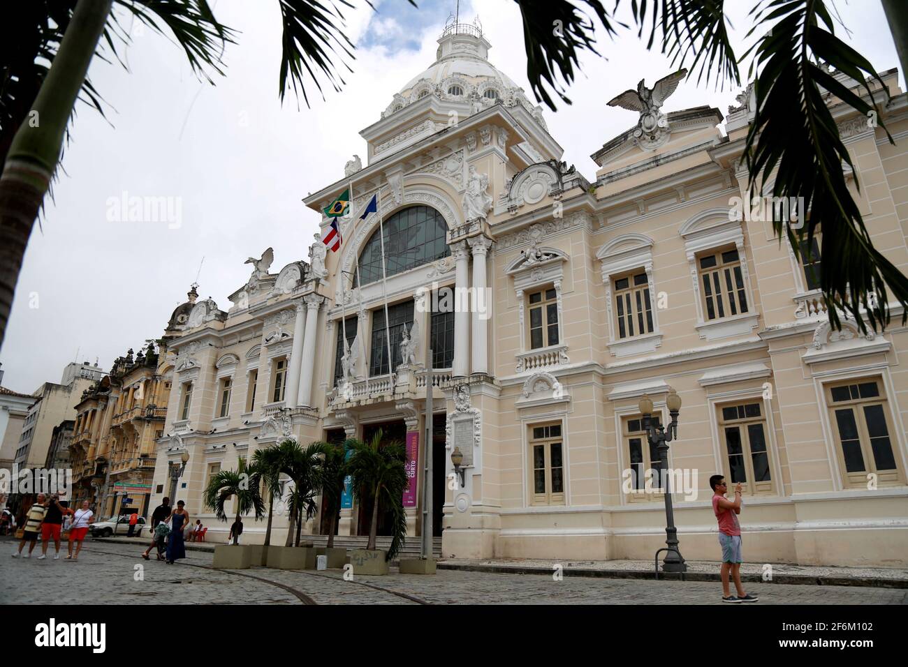 salvador, bahia / brasilien - 23. Mai 2015: Blick auf den Rio Branco Palast im historischen Zentrum der Stadt Salvador. Stockfoto