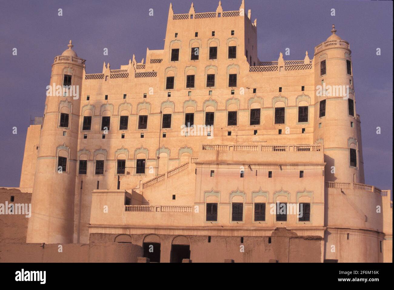 Der Sultan Al Kathiri Palast, Seiyun, Jemen Stockfoto