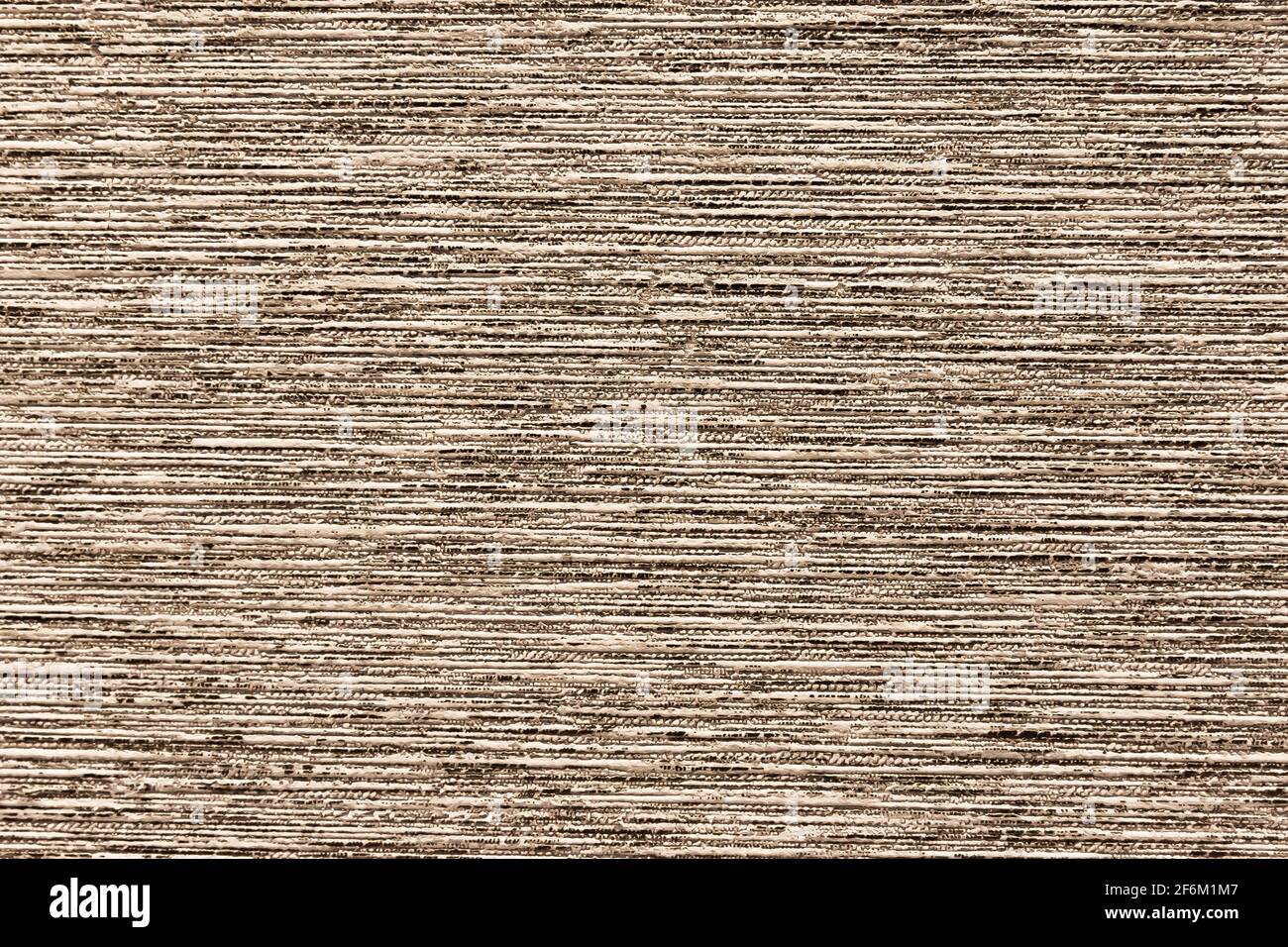 Beige Leinwand Textur, abstrakt Stoff horizontale Linien Muster Leinen Tapete vintage Oberfläche Textil Hintergrund. Stockfoto