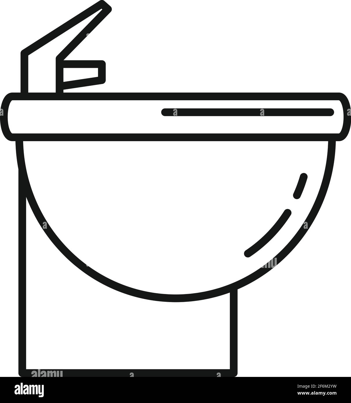 Dusche Bidet Symbol, skizzieren Stil Stock Vektor
