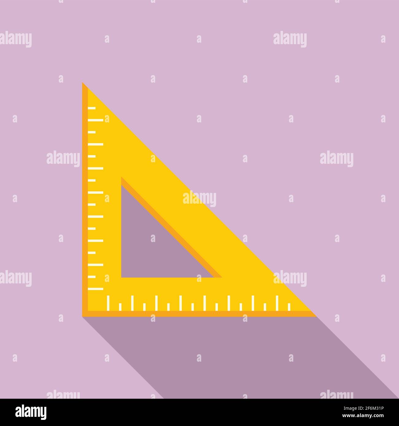 Symbol für Winkellineal, flacher Stil Stock Vektor
