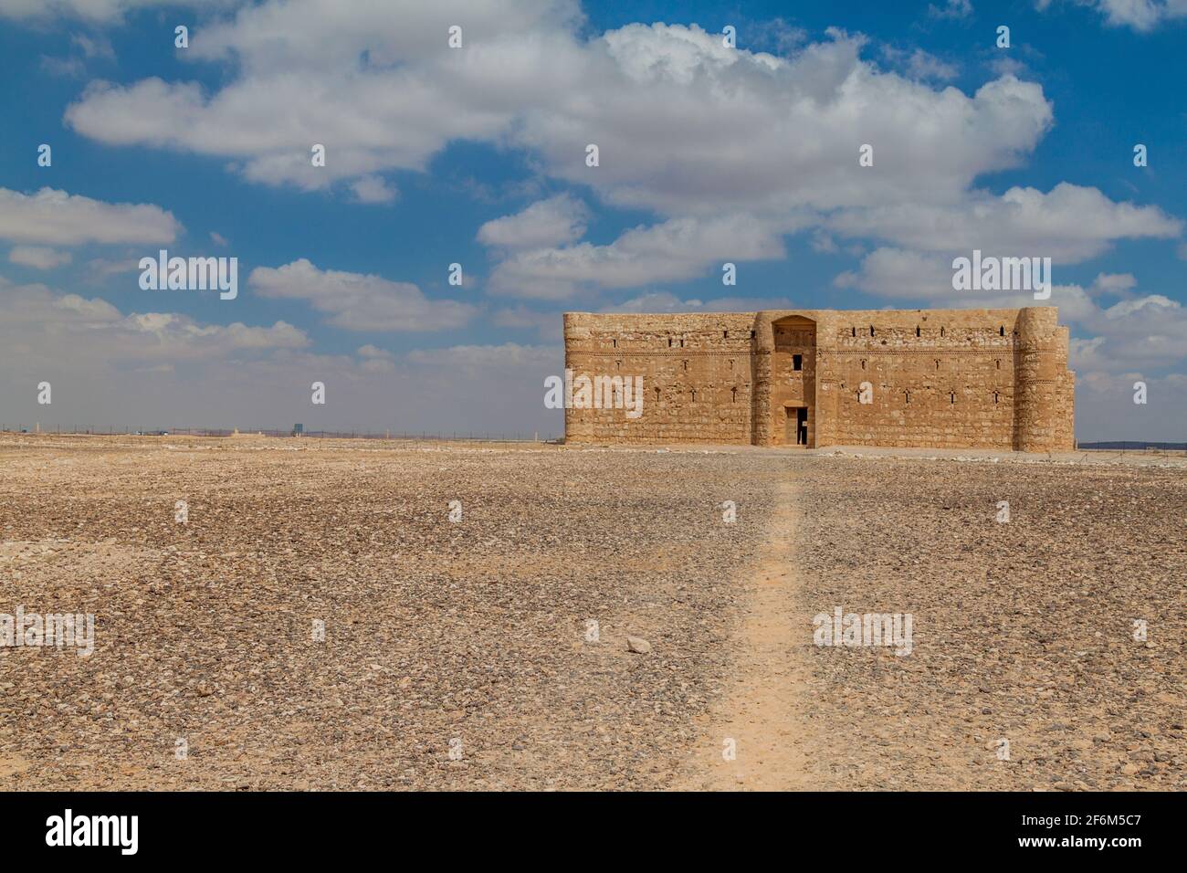 Qasr Kharana manchmal Harrana, al-Kharanah, Kharaneh, Kharana oder Hraneh , Wüstenburg im östlichen Jordanien Stockfoto