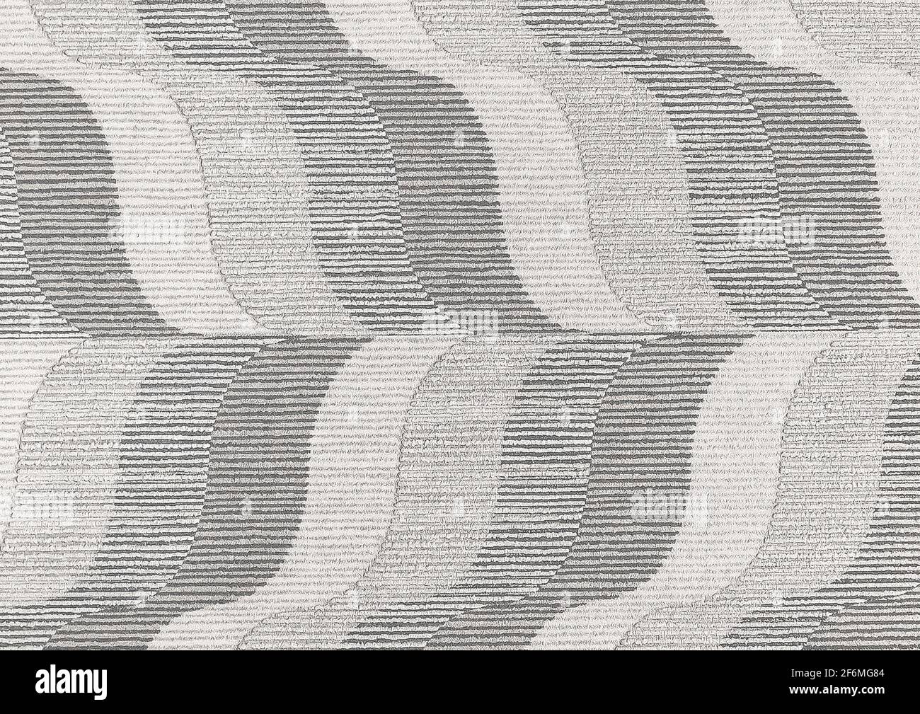 Graue Tapete Textur mit abstraktem Wellenmuster Hintergrund. Stockfoto