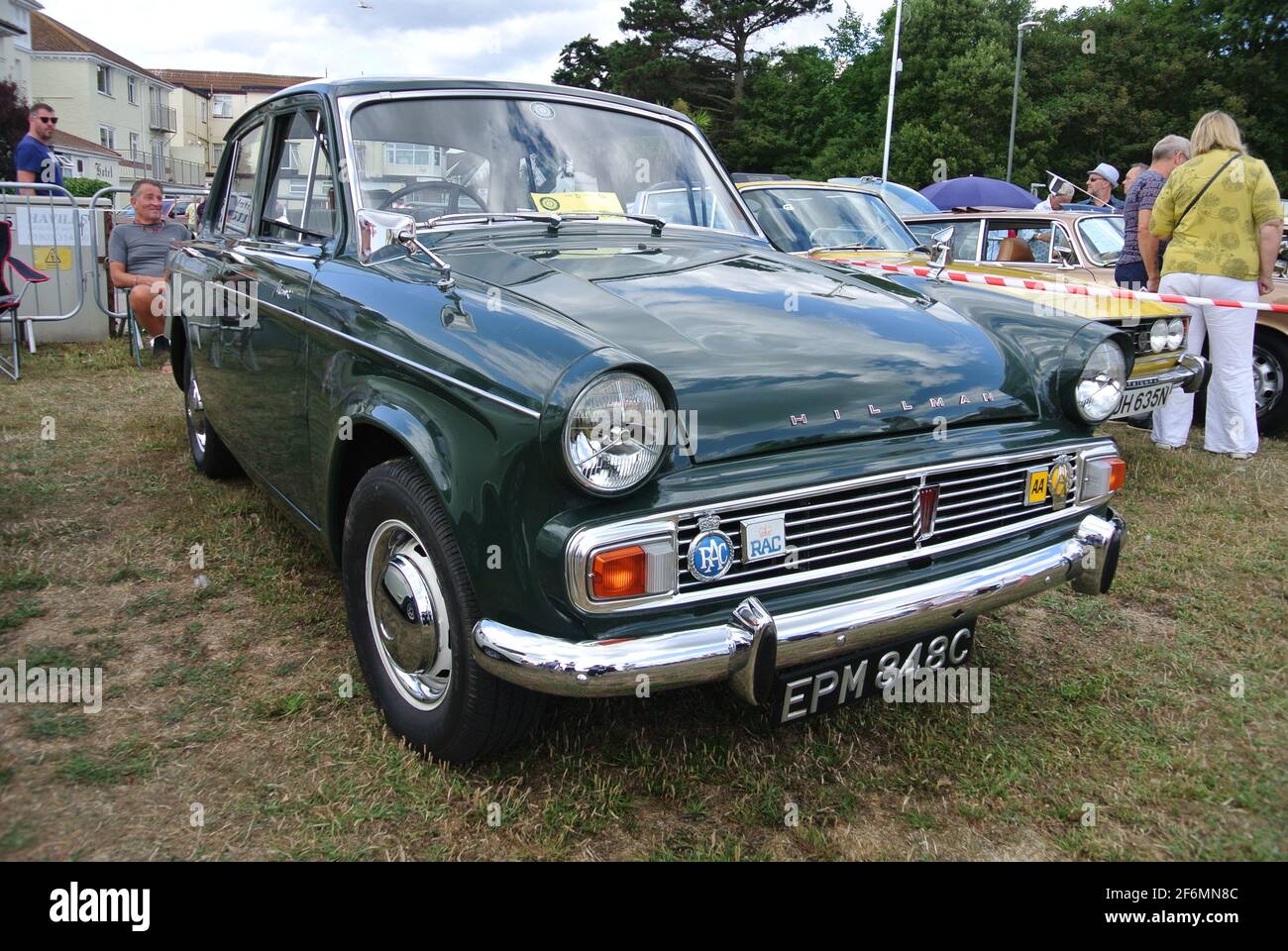 Ein Hillman Minx aus dem Jahr 1964 wurde auf der Oldtimer-Ausstellung an der englischen Riviera in Paignton, Devon, England, Großbritannien, ausgestellt. Stockfoto