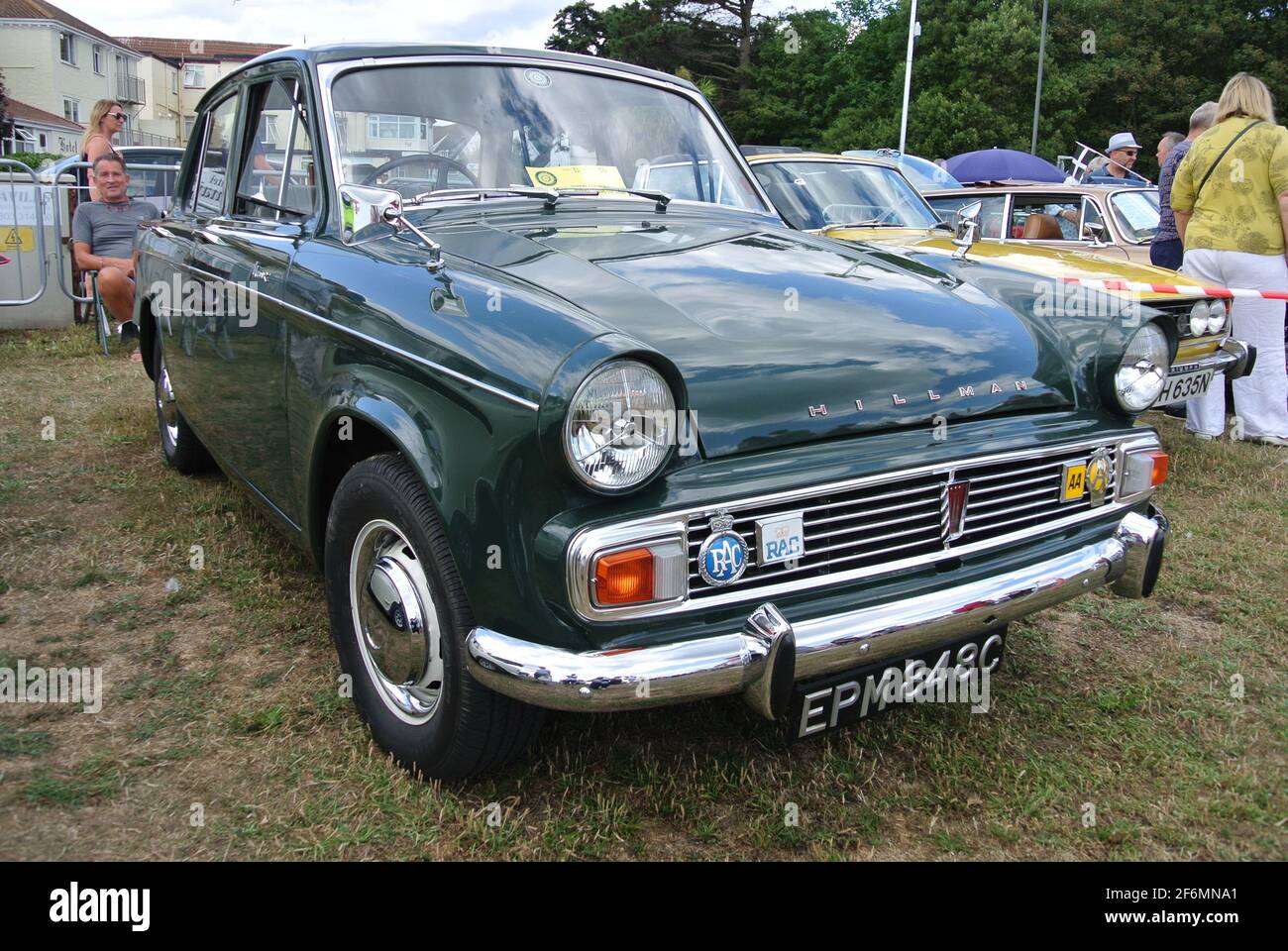 Ein Hillman Minx aus dem Jahr 1964 wurde auf der Oldtimer-Ausstellung an der englischen Riviera in Paignton, Devon, England, Großbritannien, ausgestellt. Stockfoto