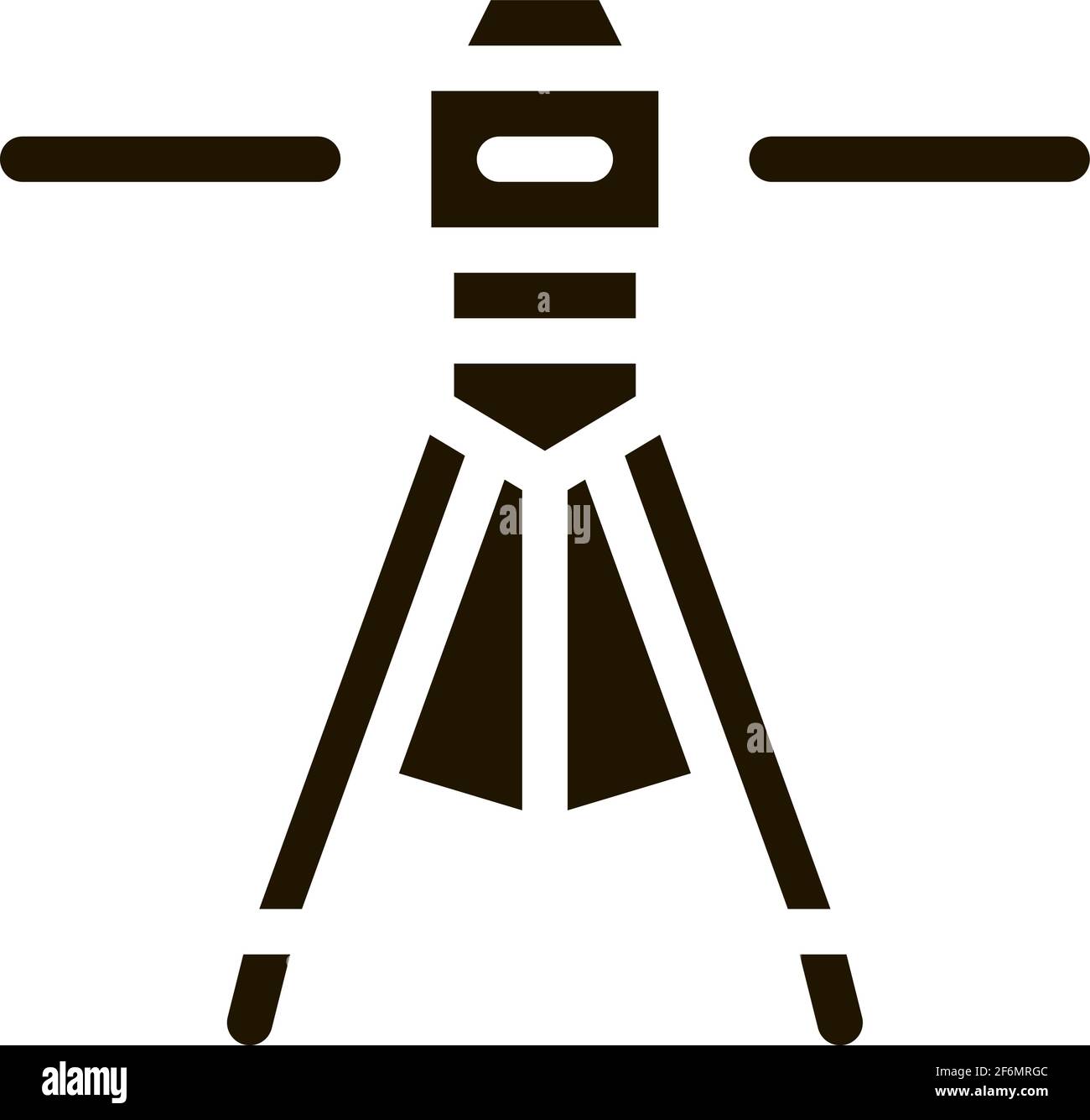 Symbol für Laserpegel-Werkzeug Vektorgrafik Glyphe Stock Vektor