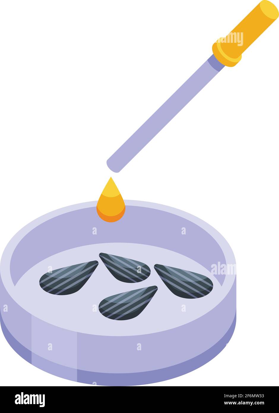 GVO-Symbol für Petrischalen. Isometrisches GVO-Vektor-Symbol für Webdesign auf weißem Hintergrund isoliert Stock Vektor
