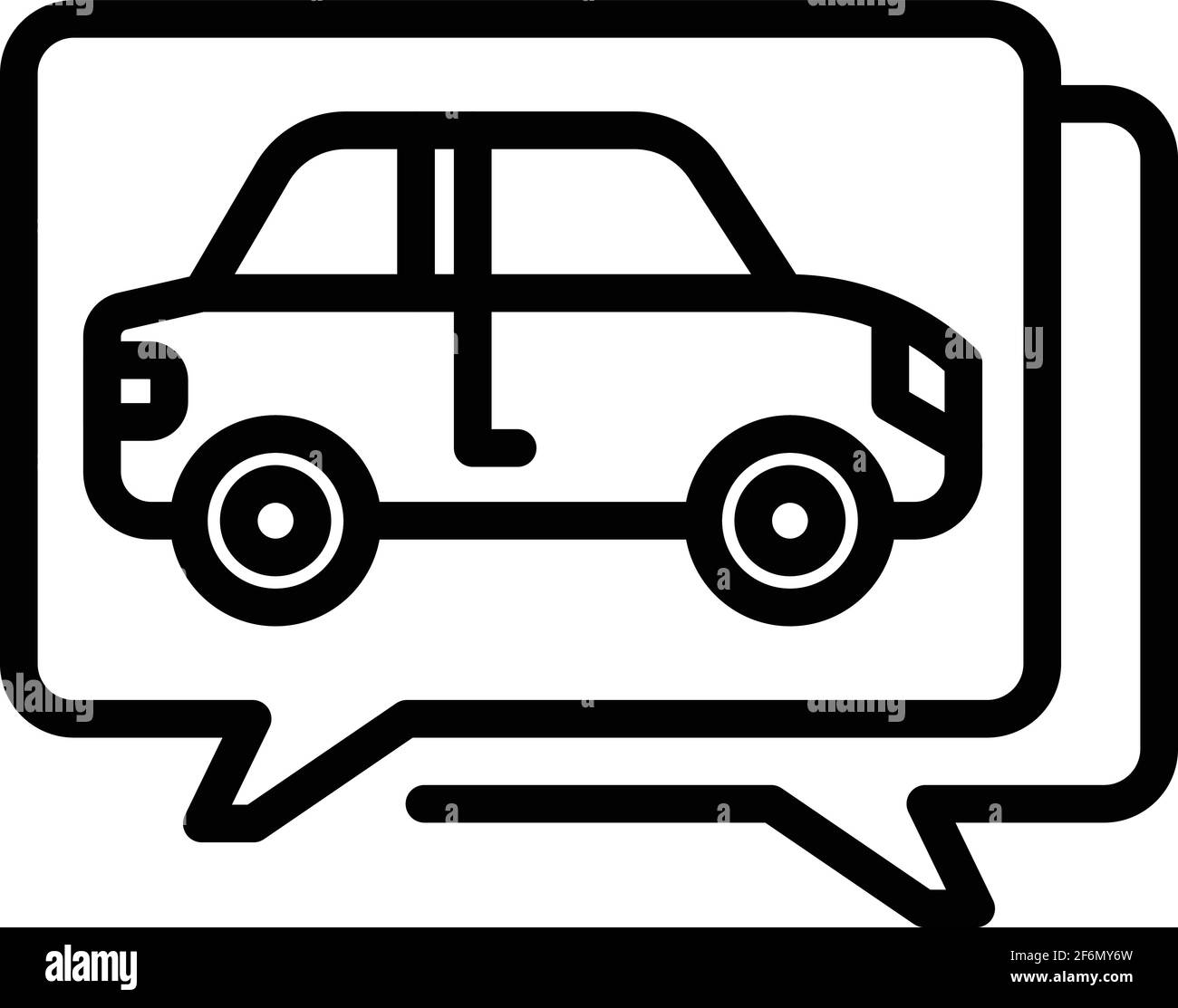 Symbol für Fahrzeugkauf. Skizzieren Fahrzeug Kauf Vektor-Symbol für Web-Design isoliert auf weißem Hintergrund Stock Vektor