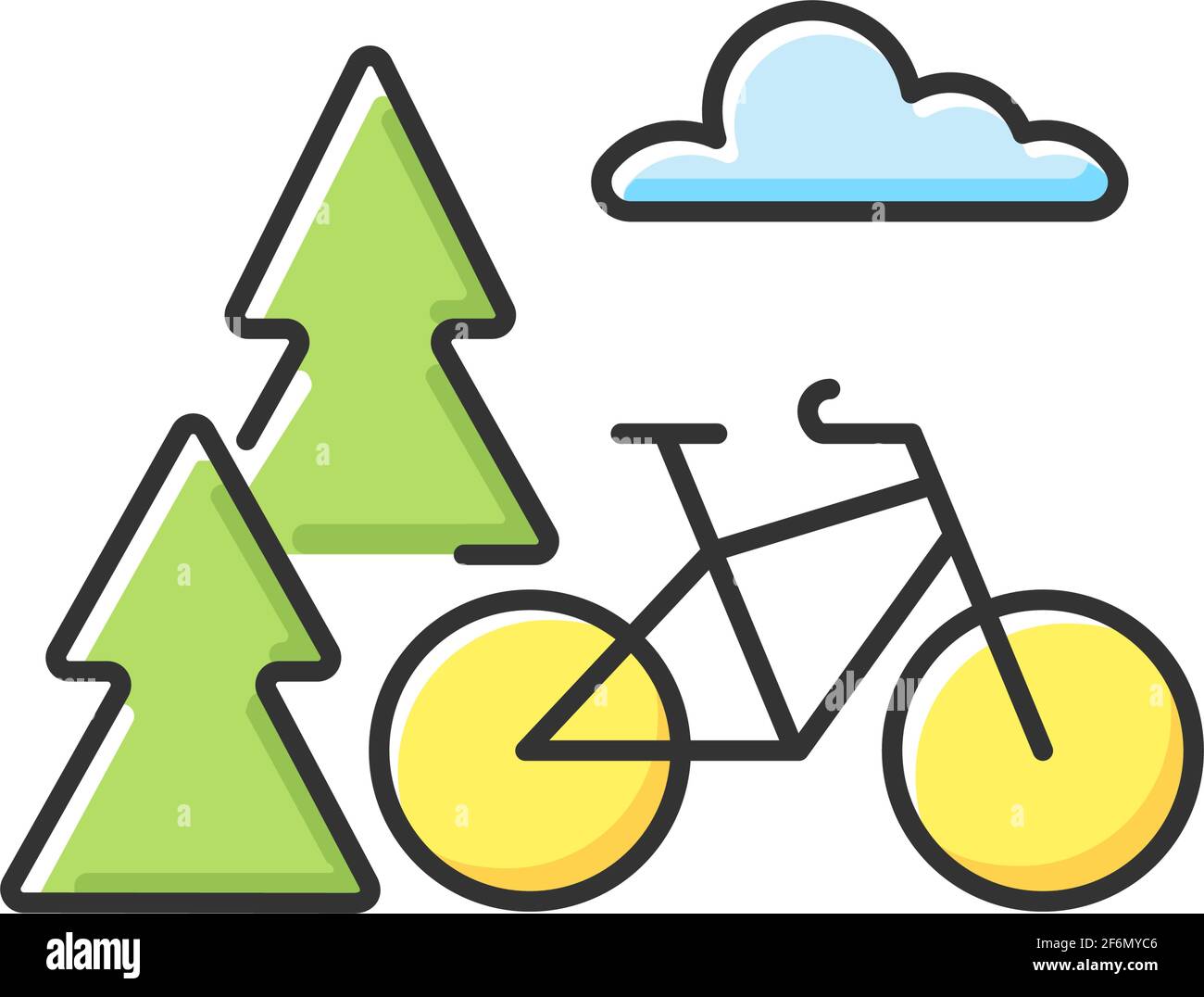 Outdoor-Aktivitäten RGB-Farbsymbol Stock Vektor