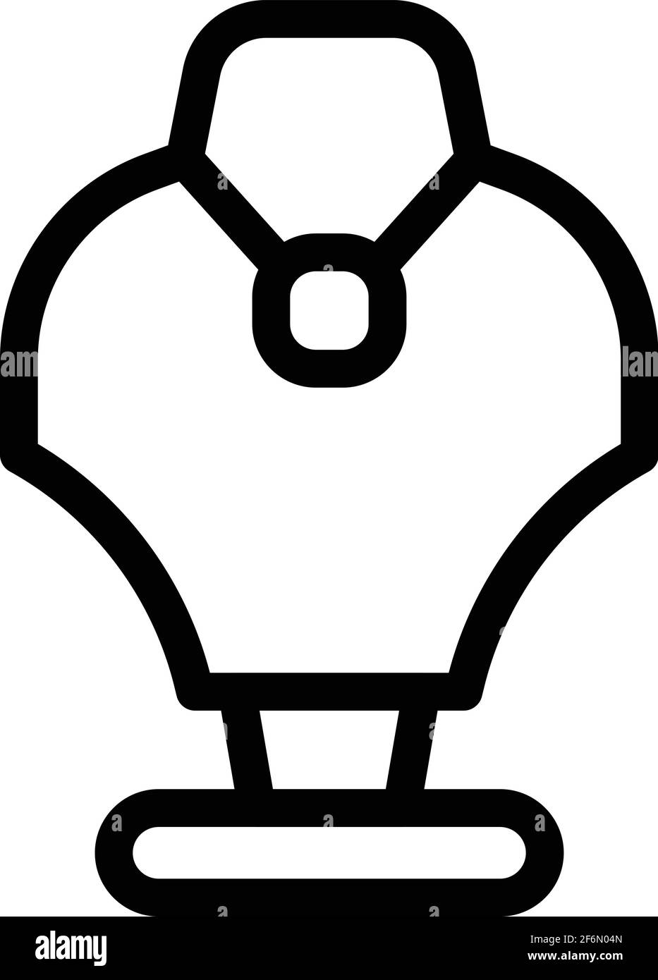 Schmuck Dummy Halskette Symbol. Umriss Schmuck Dummy Halskette Vektor-Symbol für Web-Design isoliert auf weißem Hintergrund Stock Vektor