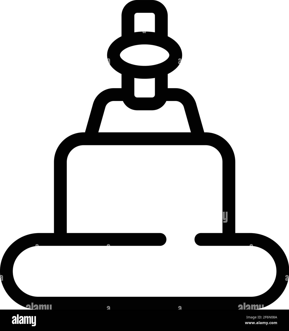 Schmuck Dummy Ring Symbol. Umriss Schmuck Dummy Ring Vektor-Symbol für Web-Design isoliert auf weißem Hintergrund Stock Vektor