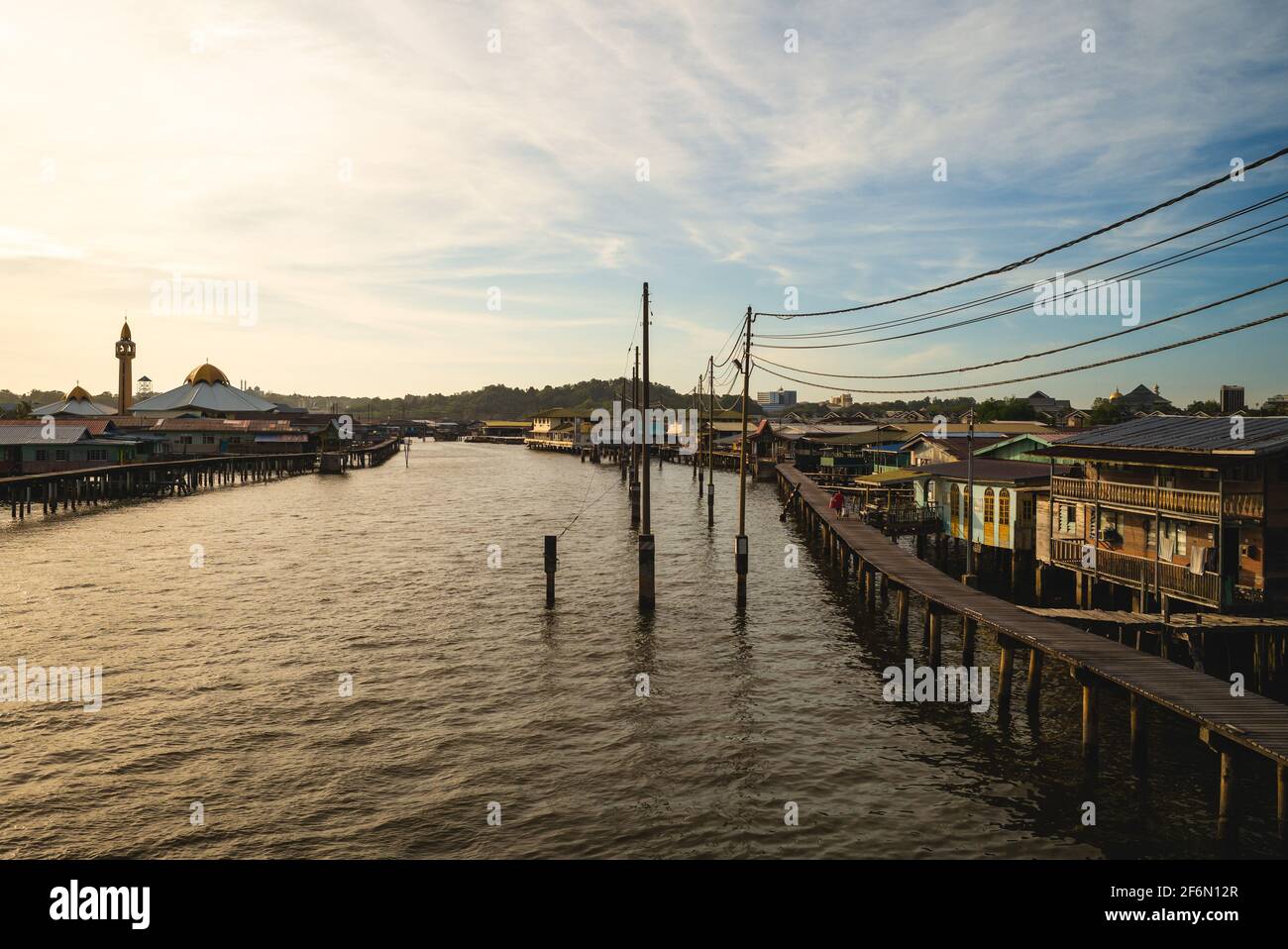 Wasserdorf Kampong Ayer in Bandar Seri Begawan, Brunei Darussalam Stockfoto