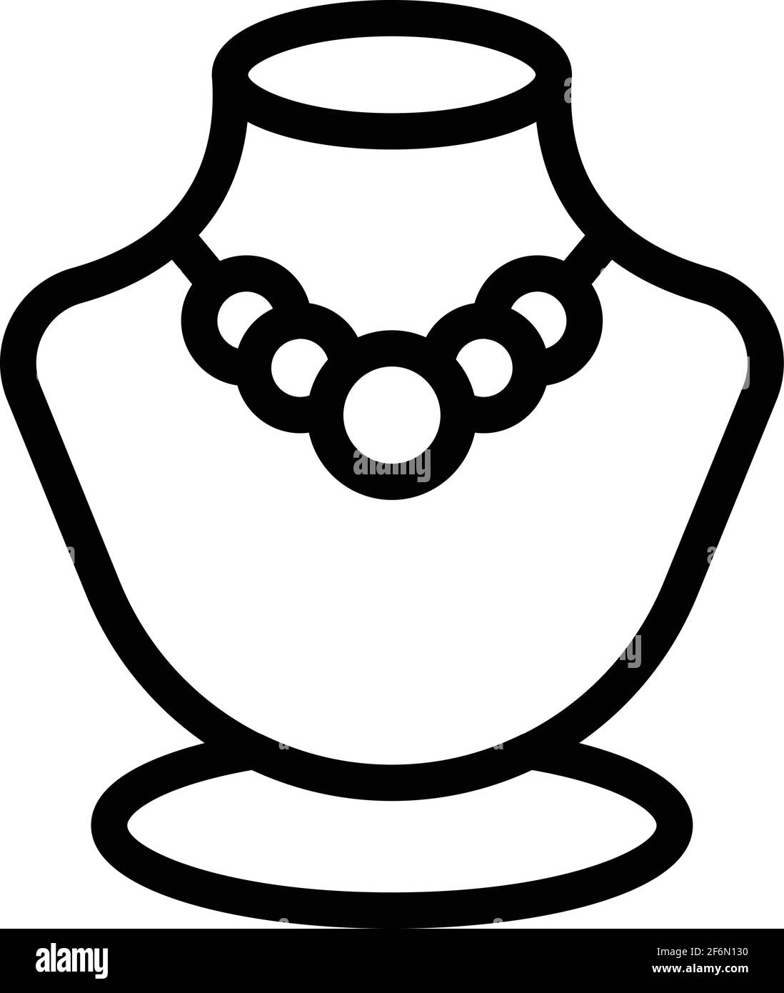 Schmuck Dummy Store Symbol. Outline Schmuck Dummy Store Vektor-Symbol für Web-Design isoliert auf weißem Hintergrund Stock Vektor