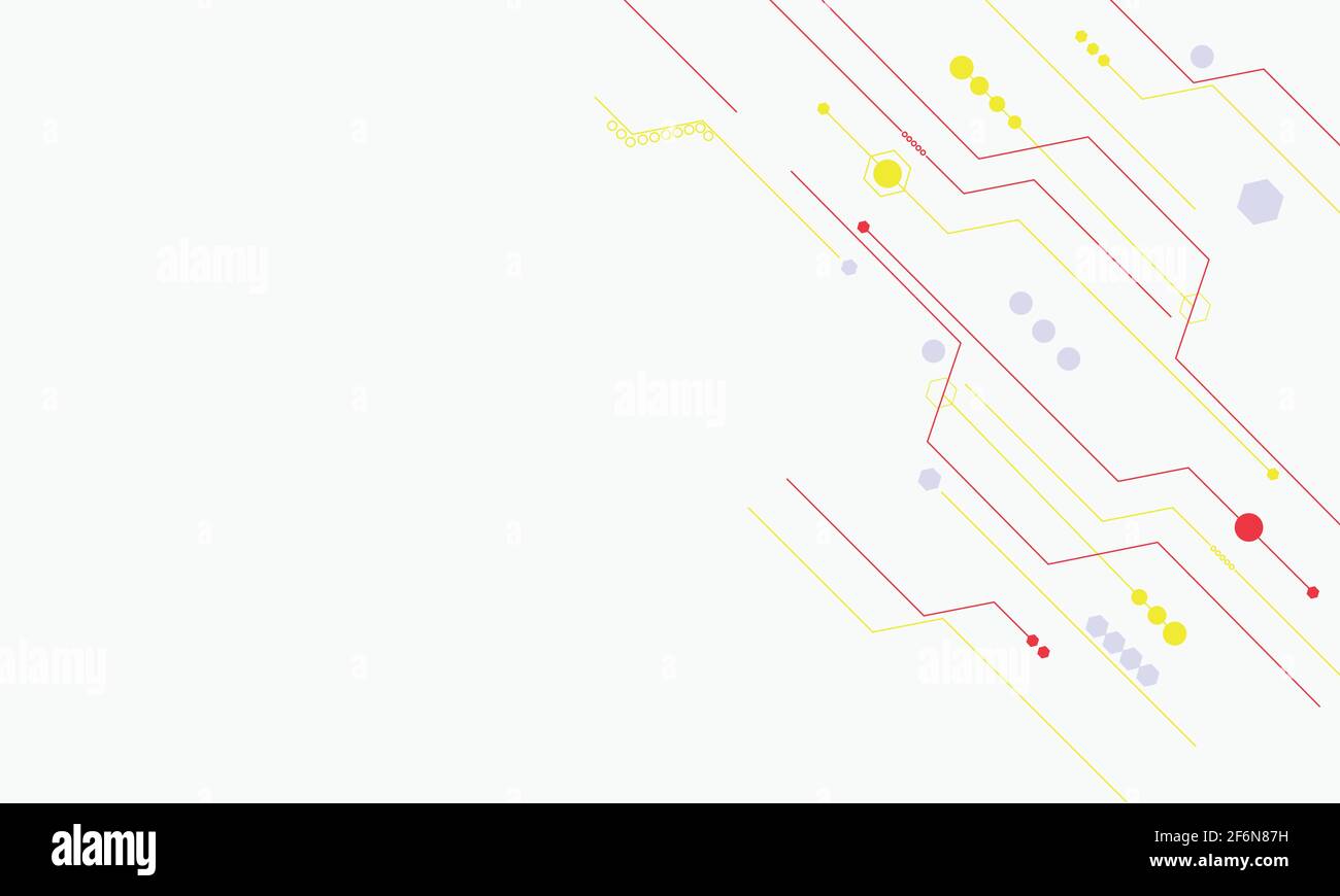 Weisser Hintergrund Mit Abstrakten Grauen Roten Und Gelben Linien Punkt Und Hexagon Kommunikationsnetzverbindung Grosses Konzept Design Fur Ihre Tapete Stock Vektorgrafik Alamy