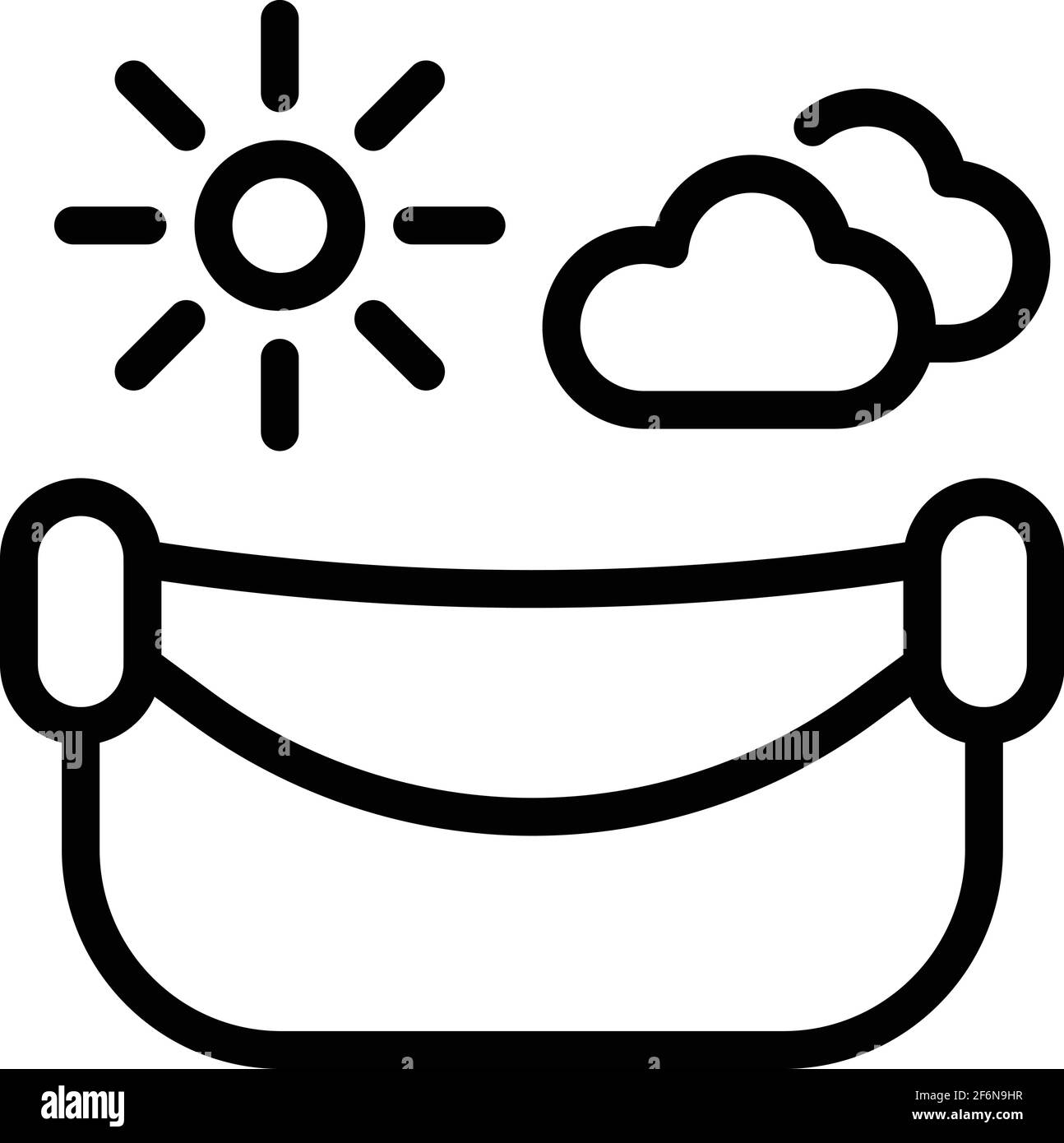 Lounge-Garten-Ikone. Skizzieren Sie Lounge Garten Vektor-Symbol für Web-Design isoliert auf weißem Hintergrund Stock Vektor