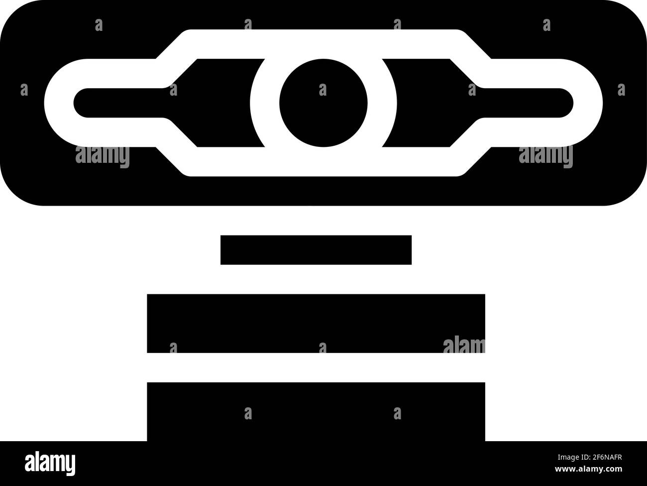 Abbildung des Symbols der Webcam für Vektorglyphendarstellung Stock Vektor