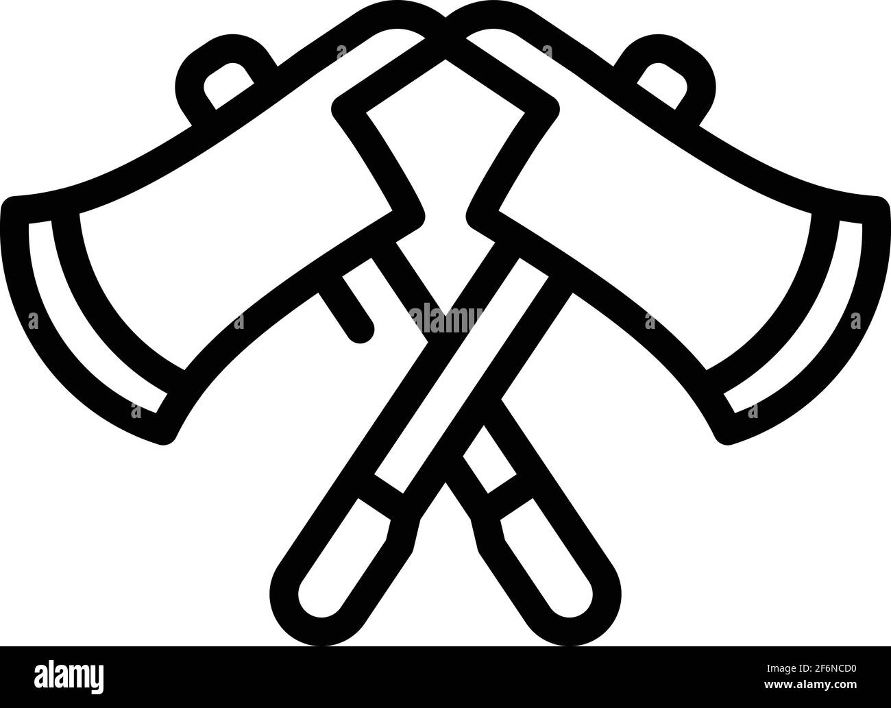 Symbol „AX Entwaldung“. Skizzieren Axt Entwaldung Vektor-Symbol für Web-Design isoliert auf weißem Hintergrund Stock Vektor