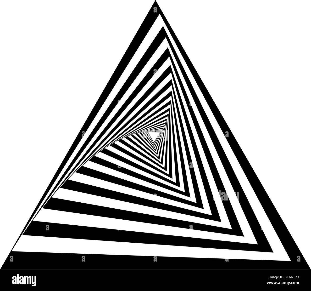 Opart, optische Kunst geometrische Illustration mit Rotation, Spirale, Wirbel, Twirl verzerren, Verformungseffekt. Radiale Hypnose, hypnotische Themen illustrati Stock Vektor