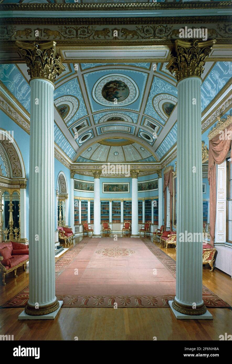 BIBLIOTECA NEOCLASICA - SIGLO XVIII. Autor: ROBERT ADAM. LAGE: KENWOOD HAUS / COL IVEAGH BEQUE. LONDON. ENGLAND. Stockfoto