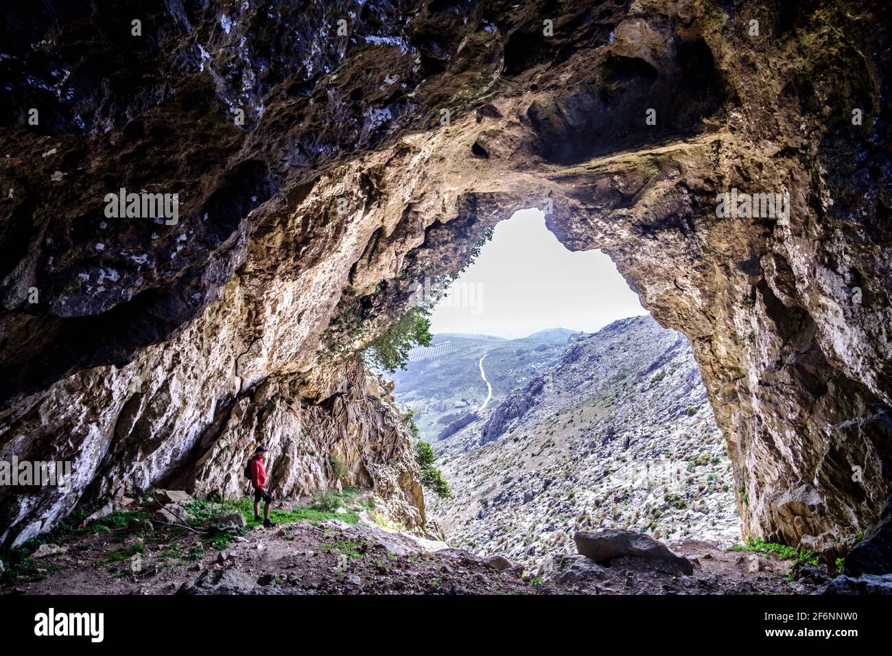 Wanderung Tajo de la U oberhalb des Zafarraya-Passes in Andalucía, Spanien, Europa Stockfoto