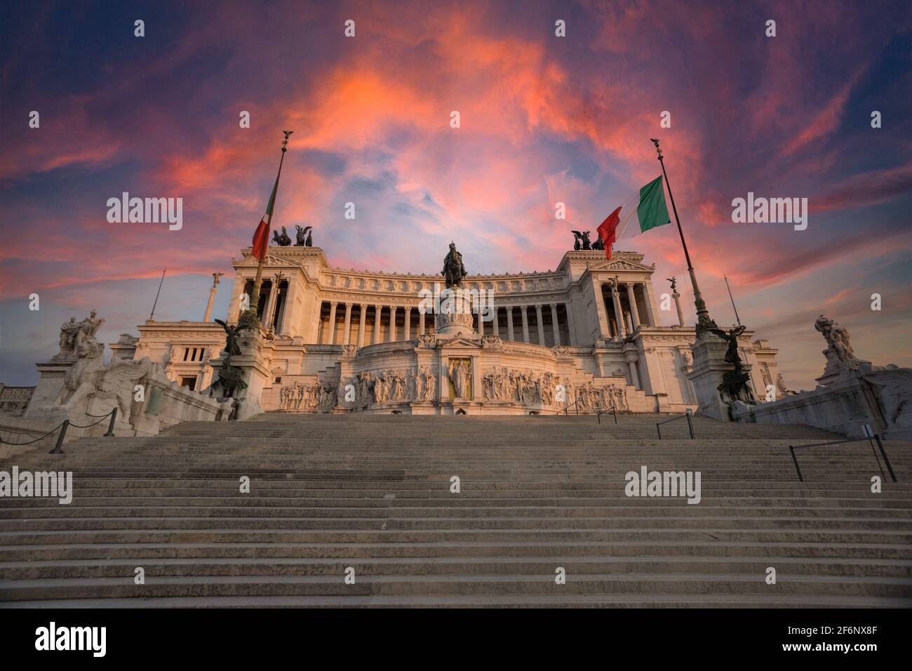Altar des Vaterlandes, Altare della patria in Rom Stockfoto
