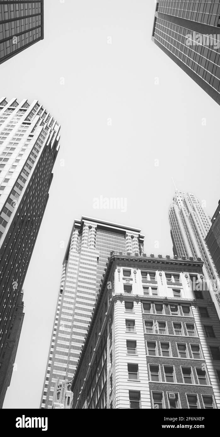 Blick auf Manhattan-Gebäude, New York City, USA. Stockfoto
