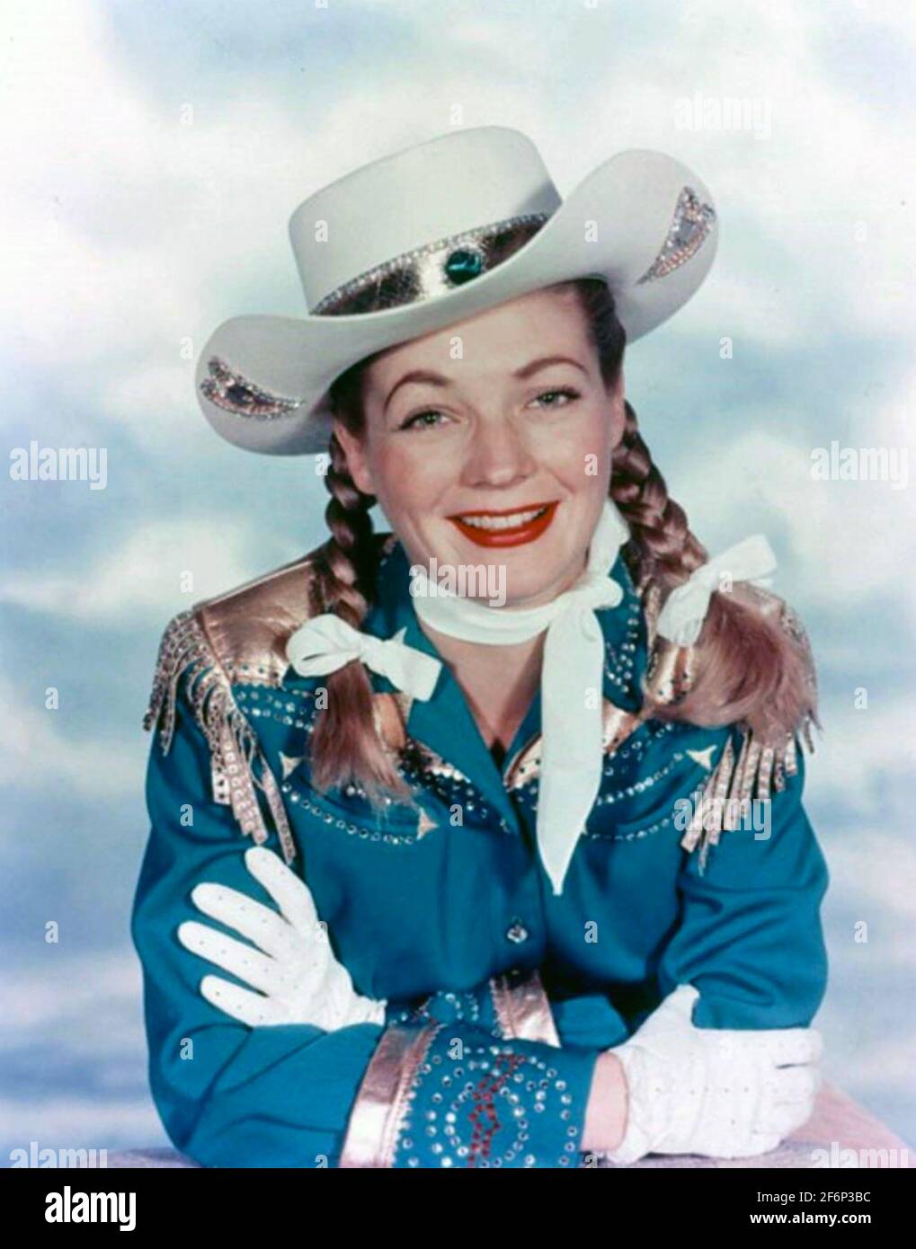 GAIL DAVIS (1925-1997) amerikanische Sängerin und Filmschauspielerin in der Fernsehserie Annie Oakley aus den 1950er Jahren Stockfoto