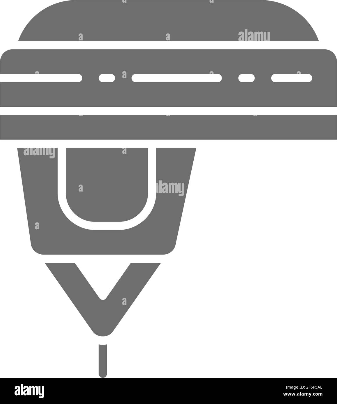 Vector Hockeyhelm, Schutzuniform graues Symbol. Stock Vektor