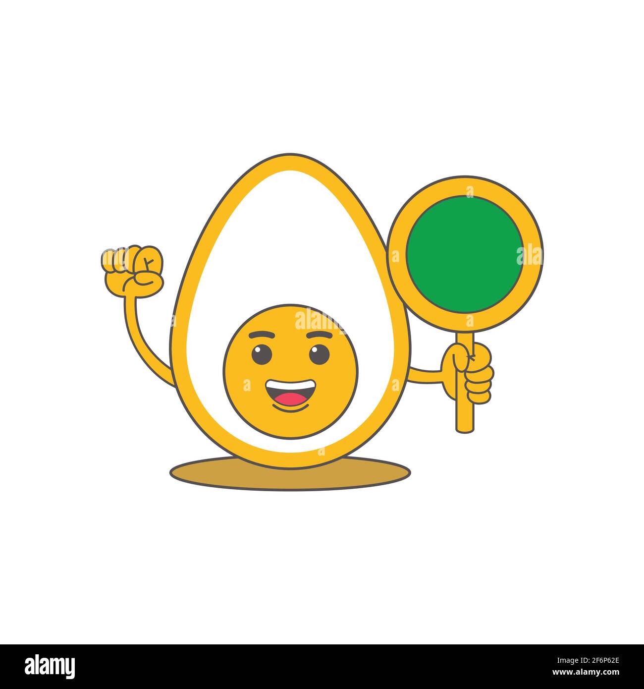 Ester-Ei-Emoticon mit Zeichen in der Hand Vektorbild Stock Vektor