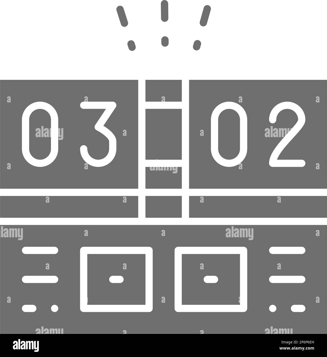 Graues Symbol der elektronischen Sportanzeige. Isoliert auf weißem Hintergrund Stock Vektor