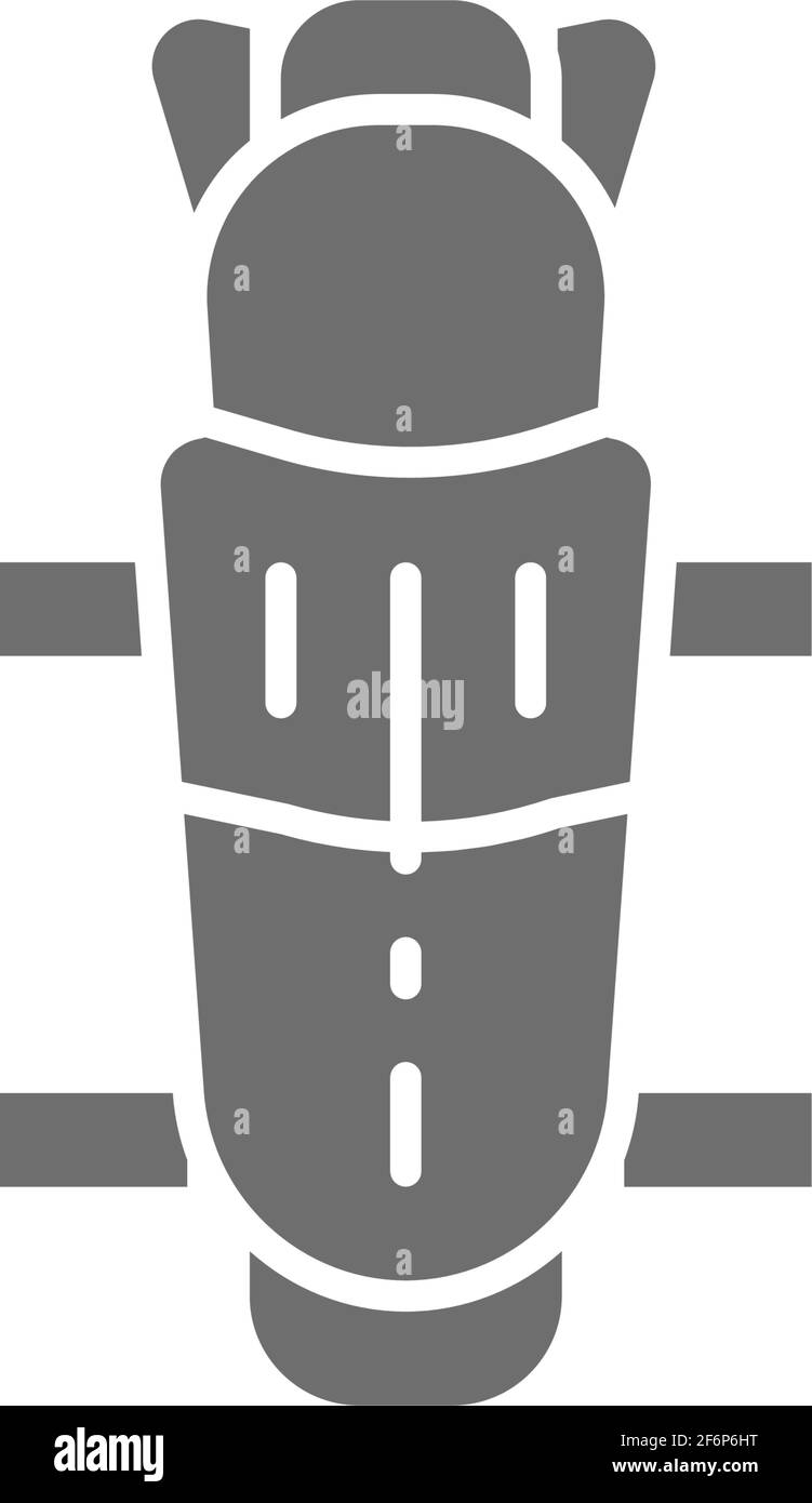 Hockey Schienbeinschoner, Schutzuniform graues Symbol. Stock Vektor